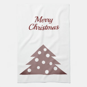 Feierliche Rote Weihnachtsbaum Holiday Küche Handt Geschirrtuch