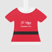 Feierliche Rote Weihnachtsfeier Personalisierte We Ornament (Rückseite)