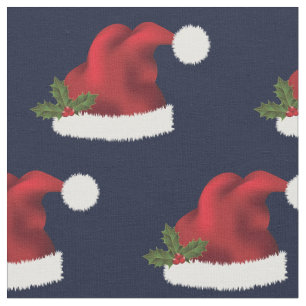 Feierliche Rote Weihnachtsmannmütze mit Heiligenbl Stoff