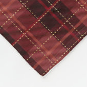 Feierliche Rote Winter Weihnachten Kariertes Muste Fleecedecke (Ecke)