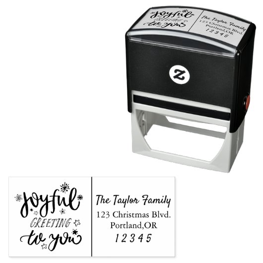 Feierliche Rücksendeadresse Permastempel (Beispiel)