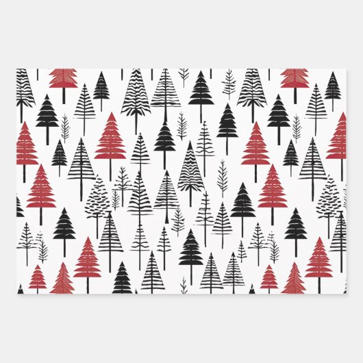 Feierliche Rustikale skandinavische Weihnachten Geschenkpapier Set (Vorderseite 3)