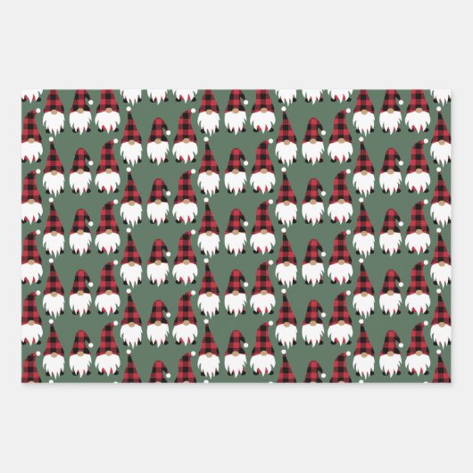 Feierliche Rustikale skandinavische Weihnachten Geschenkpapier Set (Vorderseite)