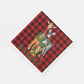 Feierliche Safari-Freunde, rot kariert Serviette (Ecke)