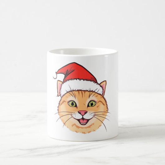 Feierliche Santa Cat Tasse - Perfektes Weihnachtsg (Mittel)