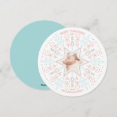 Feierliche Schneeflocke Feiertagskarte (Vorne/Hinten)