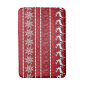 Feierliche Schneeflocke und Reindeer-Design Badematte (Vorderseite Vertikal)