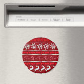 Feierliche Schneeflocke und Reindeer-Design Magnet (In Situ (Geschirrspüler))