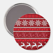 Feierliche Schneeflocke und Reindeer-Design Magnet (Vorderseite/Rückseite)