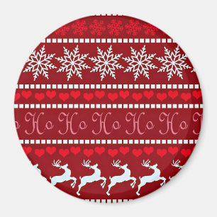 Feierliche Schneeflocke und Reindeer-Design Magnet