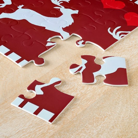 Feierliche Schneeflocke und Reindeer-Design Puzzle (Seite)