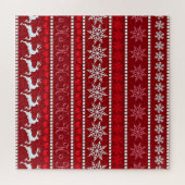 Feierliche Schneeflocke und Reindeer-Design Puzzle (Horizontal)