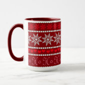 Feierliche Schneeflocke und Reindeer-Design Tasse (Links)