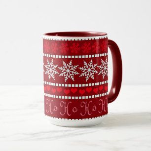 Feierliche Schneeflocke und Reindeer-Design Tasse