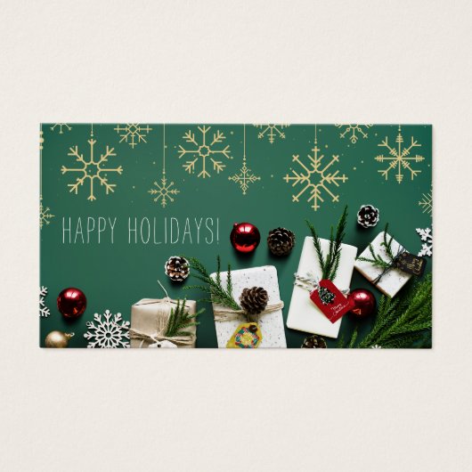 Feierliche Schneeflocken, Weihnachtsfeiertag (Vorderseite)