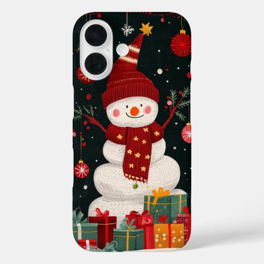 Feierliche Schneemannsgeschenke, Ornamente Starry  Case-Mate iPhone Hülle (Rückseite)