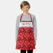 Feierliche Schürze Rot und Weiß (Getragen)