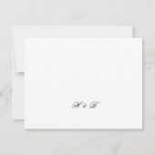 Feierliche Schwarz-klassische Rahmenhochzeit für m RSVP Karte (Rückseite)