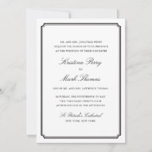 Feierliche Schwarz-Weiß-Hochzeit