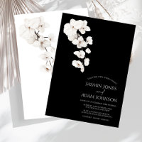 Feierliche Schwarz-Weiß-Orchideenhochzeit