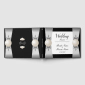 Feierliche Schwarz-Weiß-Pearl-Hochzeit Gästebuch (Voll)