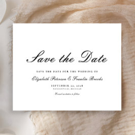 Feierliche Schwarz-weiße Hochzeit speichern das Da