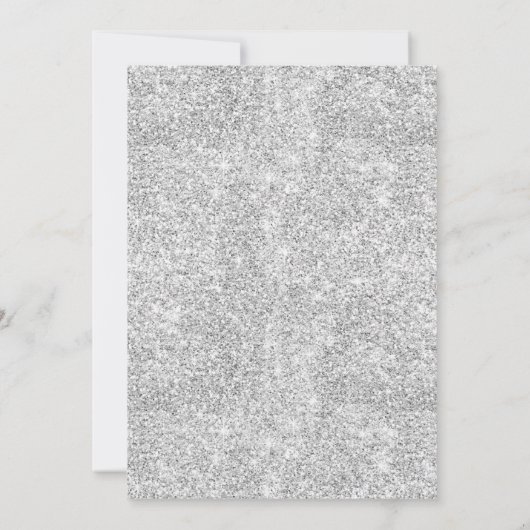 Feierliche Silver Winter Snowflake Weihnachten Sch Einladung (Rückseite)