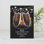 Feierliche Silvesternacht-Party Einladung (Stehend Vorderseite)