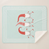 Feierliche skandinavische Weihnachtsgnomes Mint Gr Sherpadecke (Vorderseite (Horizontal))