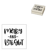 Feierliche Skripte Merry and Bright Holiday Gummistempel (Stempel)