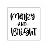 Feierliche Skripte Merry and Bright Holiday Gummistempel (Prägung)