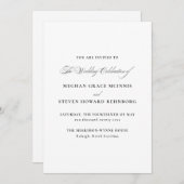 Feierliche SkriptWedding Einladung (Vorne/Hinten)