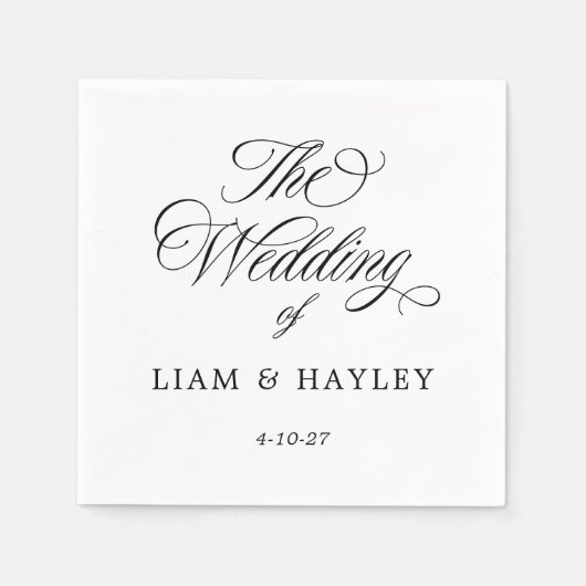 Feierliche SkriptWedding Serviette (Vorderseite)