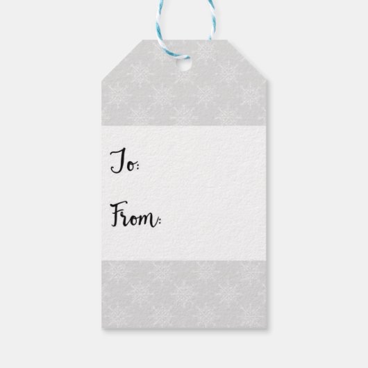 Feierliche Snowflake - Friedens- und Joystick Geschenkanhänger (Rückseite)