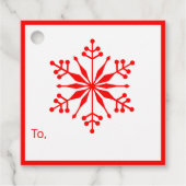 Feierliche Snowflake Geschenkmarke. Geschenkanhänger (Vorderseite)