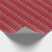 Feierliche Snowflake Urlaubsmuster Geschenkpapier (Ecke)