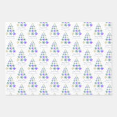 Feierliche Snowflake Weihnachtsbaum Familienurlaub Geschenkpapier Set (Vorderseite 2)