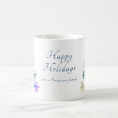 Feierliche Snowflake Weihnachtsbaum Familienurlaub Kaffeetasse (Mittel)