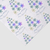 Feierliche Snowflake Weihnachtsbaum Familienurlaub Seidenpapier (Detail)