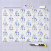 Feierliche Snowflake Weihnachtsbaum Familienurlaub Seidenpapier (Handwerk)