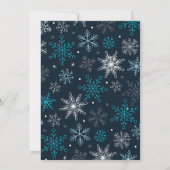 Feierliche Snowflakes Feierlichkeiten Einladung (Rückseite)