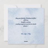 Feierliche Snowman-Freude, Weihnachtskarte Feiertagskarte (Rückseite)