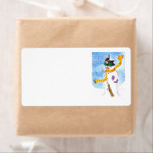 Feierliche "Snowman"-Schiffsetiketten (Insitu)