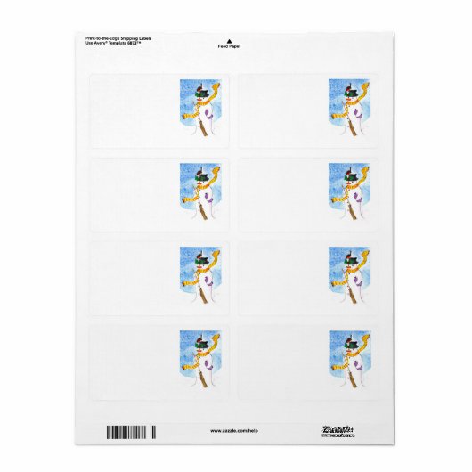 Feierliche "Snowman"-Schiffsetiketten (Vorne)