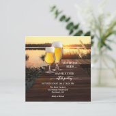 Feierliche Sonnenuntergang Biere glücklich immer n Einladung (Stehend Vorderseite)