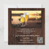 Feierliche Sonnenuntergang Biere glücklich immer n Einladung (Rückseite)