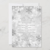 Feierliche Sparkle Silver Winter Hochzeit Programm (Rückseite)