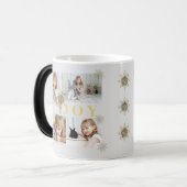 Feierliche Sparkling Goldene Freude Weihnachten Fo Verwandlungstasse (Vorderseite Links)