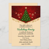 Feierliche Sparkling Tree Weihnachten Party Einlad Einladung (Vorne/Hinten)