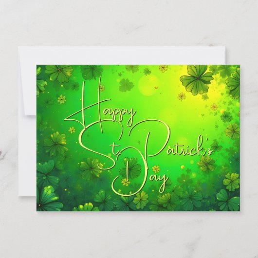Feierliche St. Patrick's Day Gruß (Vorderseite)